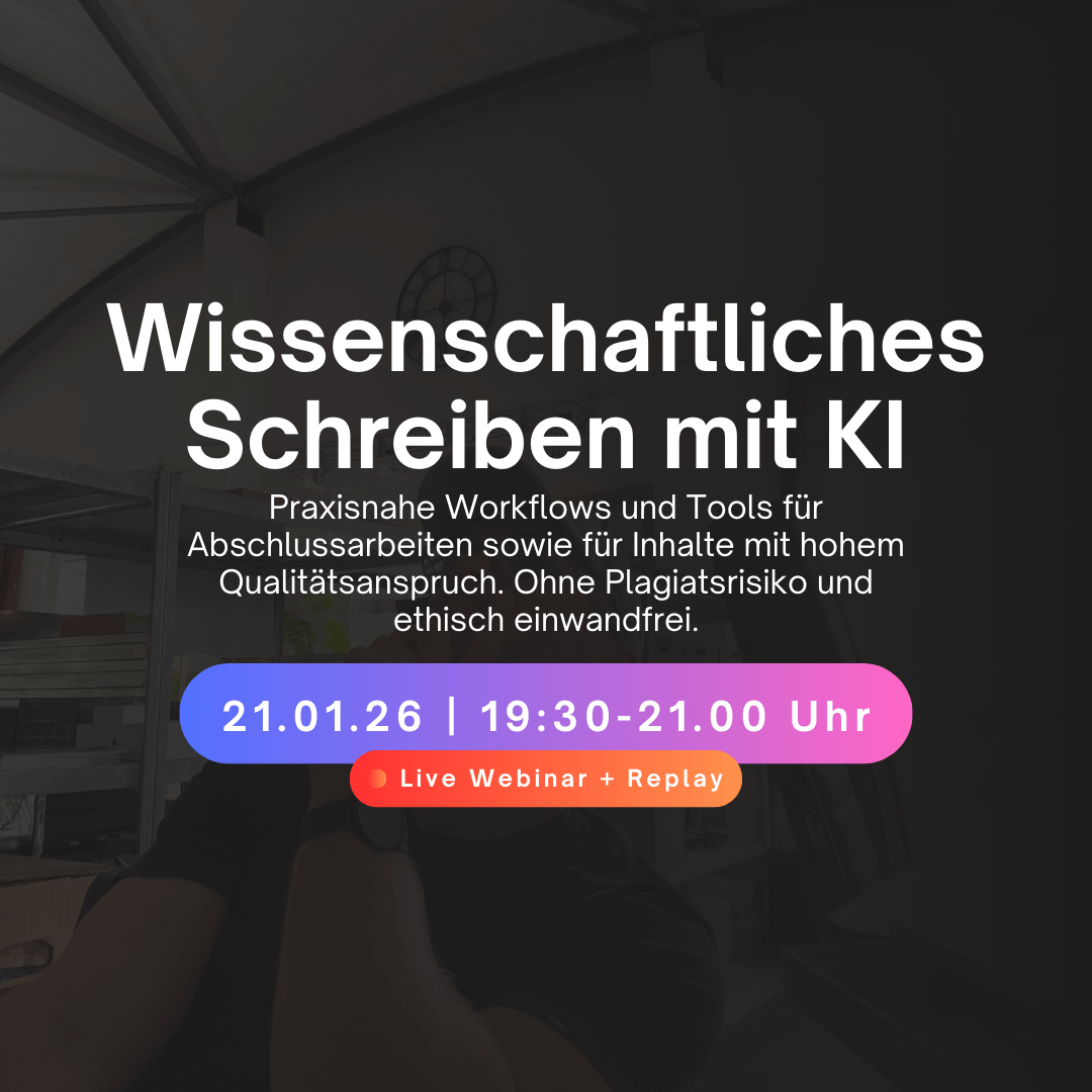 Wissenschaftliches Schreiben mit KI (21.01.26 19:30h)
