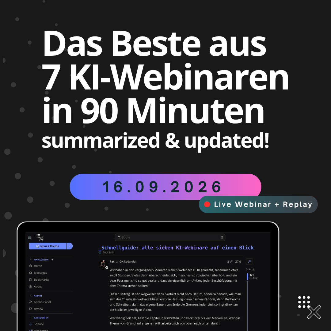 Webinar: Das Beste aus sieben KI-Webinaren in 90 Minuten