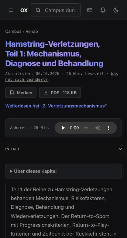 Ein Kapitel auf dem Handy: PDF-Knopf, Weiterlesen an der letzten Stelle und Audio zum Anh&ouml;ren