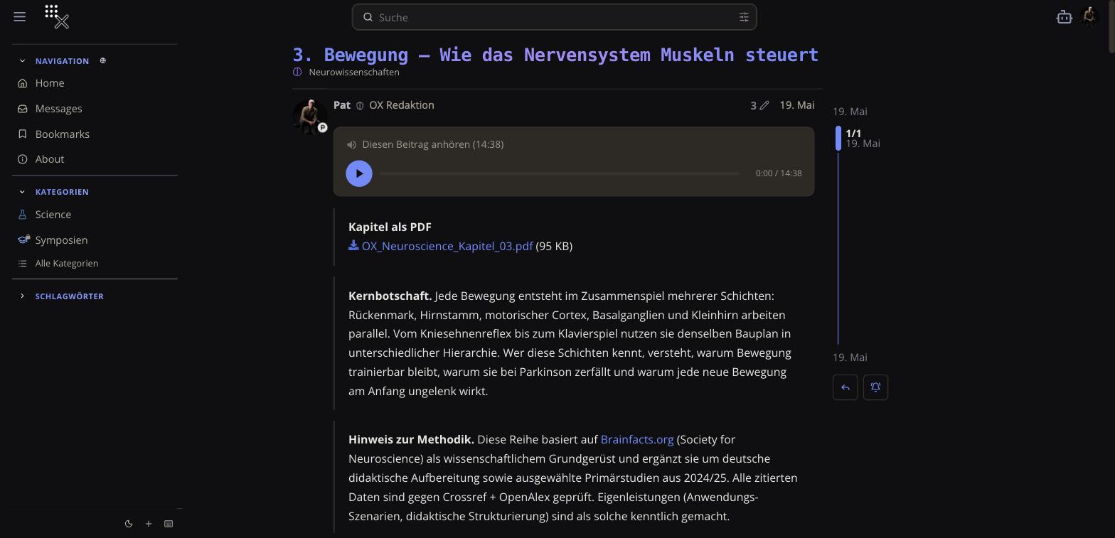 Ge&ouml;ffnetes Kapitel im OX Campus: Audio-Version zum Anh&ouml;ren, PDF-Download, Kernbotschaft und Methodik-Hinweis mit gepr&uuml;ften Quellen